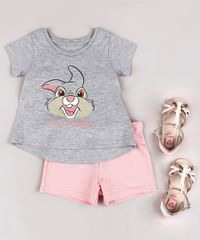 Conjunto-Infantil-Tambor-Bambi-de-Blusa-Manga-Curta-Cinza-Mescla----Short-em-Moletom-Rosa-9742281-Rosa_3