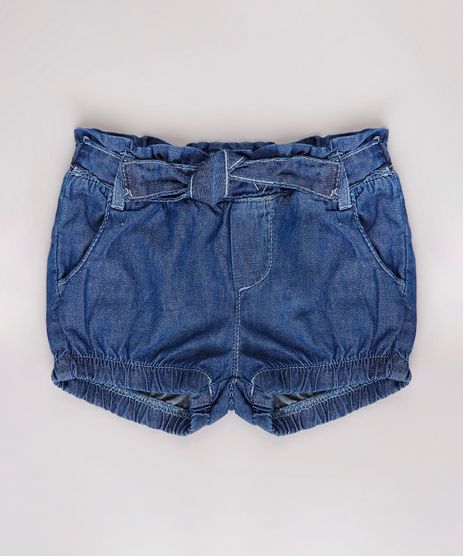 Short-Jeans-Infantil-Balone-com-Babado-e-Laco-Azul-Escuro-9804712-Azul_Escuro_1