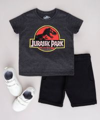 Camiseta-Infantil-Jurassic-Park-Manga-Curta--Cinza-Mescla-Escuro-9618715-Cinza_Mescla_Escuro_3