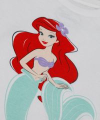 Conjunto-Infantil-Pequena-Sereia-Ariel-de-Blusa-Manga-Curta-Off-White---Short-em-Moletom-Vermelho-9742279-Vermelho_4