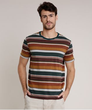 Camiseta-Masculina-Agua-de-Coco-Listrada-Manga-Curta-Gola-Careca-Verde-Escuro-9702013-Verde_Escuro_1
