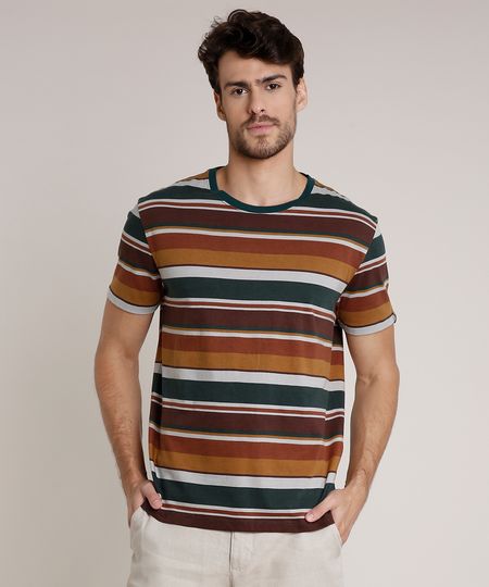 Camiseta-Masculina-Agua-de-Coco-Listrada-Manga-Curta-Gola-Careca-Verde-Escuro-9702013-Verde_Escuro_1