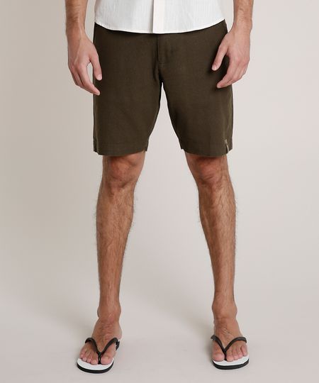 Bermuda-Masculina-Agua-de-Coco-em-Linho-Alfaiatada-Verde-Escuro-9760211-Verde_Escuro_1