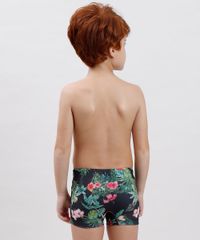 Sunga-Infantil-Blueman-Boxer-Tal-Pai-Tal-Filho-Estampada-de-Folhagem-Tropical-Protecao-UV50--Preta-9780444-Preto_4