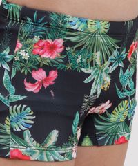 Sunga-Infantil-Blueman-Boxer-Tal-Pai-Tal-Filho-Estampada-de-Folhagem-Tropical-Protecao-UV50--Preta-9780444-Preto_5