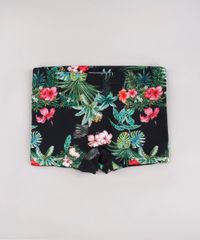 Sunga-Infantil-Blueman-Boxer-Tal-Pai-Tal-Filho-Estampada-de-Folhagem-Tropical-Protecao-UV50--Preta-9780444-Preto_6