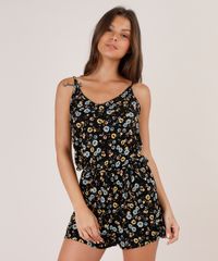 Macaquinho-Feminino-Estampado-Floral-com-Faixa-para-Amarrar-Alca-Fina-Preto-9832826-Preto_1