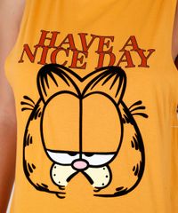 Regata-Feminina-Cavada-Garfield-Decote-Redondo-Mostarda-9799325-Mostarda_4