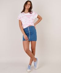 Saia-de-Sarja-Feminina-Curta-com-Recortes-e-Ziper-de-Argola-Azul-Medio-9753716-Azul_Medio_3