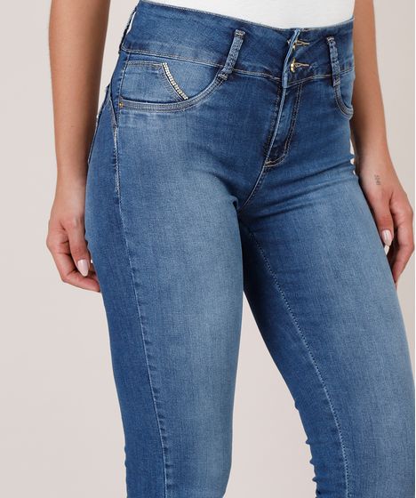 calça jeans sawary com bojo