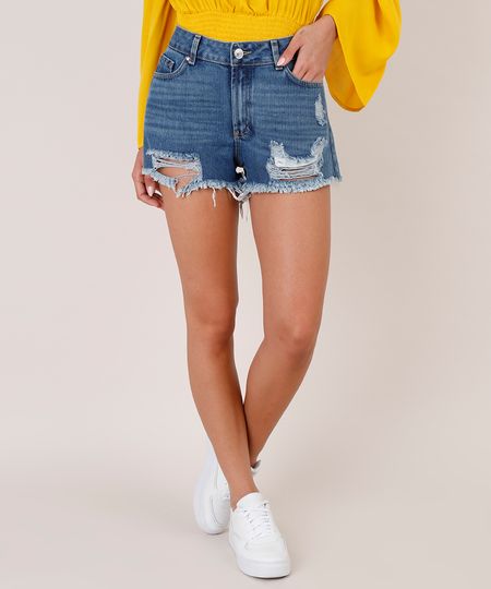 Short-Jeans-Feminino-Boyfriend-Destroyed-Barra-Desfiada-Azul-Medio-9780443-Azul_Medio_1