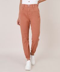 Calca-Jeans-Feminina-Jogger-com-Bolsos--Cobre-9797117-Cobre_1