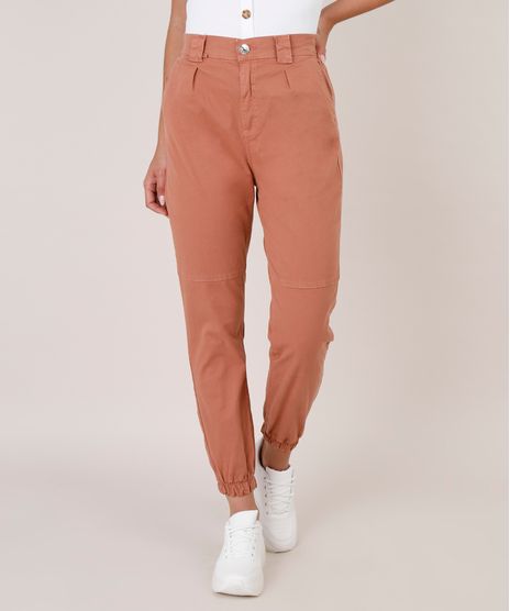 Calca-Jeans-Feminina-Jogger-com-Bolsos--Cobre-9797117-Cobre_1