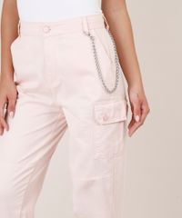 Calca-de-Sarja-Feminina-Cargo-com-Corrente-Rosa-Claro-9753712-Rosa_Claro_4 Calca-de-Sarja-Feminina-Cargo-com-Corrente-Rosa-Claro-9753712-Rosa_Claro_4