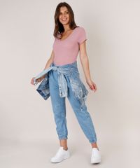 Blusa-Feminina-Basica-Flame-Manga-Curta-Decote-Redondo-Rose-Escuro-9677408-Rose_Escuro_3