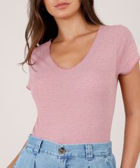 Blusa-Feminina-Basica-Flame-Manga-Curta-Decote-Redondo-Rose-Escuro-9677408-Rose_Escuro_4