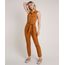 Macacao-de-Sarja-Feminino-com-Botoes-e-Faixa-para-Amarrar-Caramelo-9750181-Caramelo_1