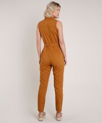 Macacao-de-Sarja-Feminino-com-Botoes-e-Faixa-para-Amarrar-Caramelo-9750181-Caramelo_2