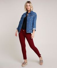 Calca-de-Sarja-Feminina-Super-Skinny-com-Ziper-na-Barra-Vinho-9493482-Vinho_3 Calca-de-Sarja-Feminina-Super-Skinny-com-Ziper-na-Barra-Vinho-9493482-Vinho_3