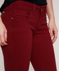 Calca-de-Sarja-Feminina-Super-Skinny-com-Ziper-na-Barra-Vinho-9493482-Vinho_4 Calca-de-Sarja-Feminina-Super-Skinny-com-Ziper-na-Barra-Vinho-9493482-Vinho_4