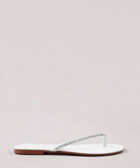 Rasteira-Feminina-Oneself-Texturizada-Croco-com-Strass-Branca-9721512-Branco_1