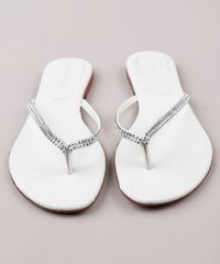 Rasteira-Feminina-Oneself-Texturizada-Croco-com-Strass-Branca-9721512-Branco_4