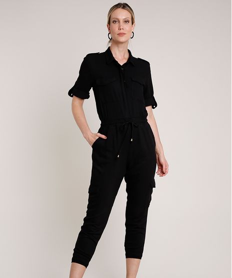 Macacao-Feminino-Jogger-Cargo-Manga-Curta-Preto-9758583-Preto_1