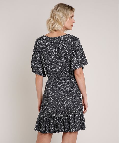 vestido floral c&a