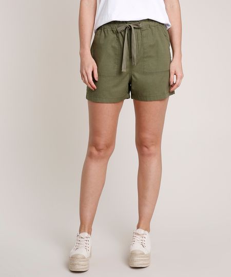 Short-de-Sarja-Feminino-com-Bolsos-e-Cadarco-Verde-Militar-9753910-Verde_Militar_1 Short-de-Sarja-Feminino-com-Bolsos-e-Cadarco-Verde-Militar-9753910-Verde_Militar_1