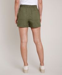 Short-de-Sarja-Feminino-com-Bolsos-e-Cadarco-Verde-Militar-9753910-Verde_Militar_2