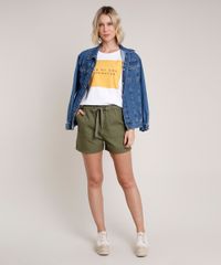 Short-de-Sarja-Feminino-com-Bolsos-e-Cadarco-Verde-Militar-9753910-Verde_Militar_3
