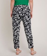 Calca-Feminina-Estampada-Floral-com-Cordao-Preta-9823401-Preto_2