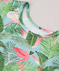 Conjunto-Infantil-de-Blusa-Estampada-de-Flamingos-Manga-Curta---Short-Verde-Agua-9762701-Verde_Agua_4