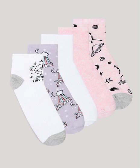Kit-de-5-Meias-Femininas-Cano-Medio-Unicornio-Multicor-9741978-Multicor_1