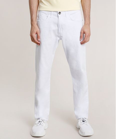 Calca-de-Sarja-Masculina-Reta--Branca-9776592-Branco_1