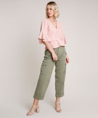 Blusa-Feminina-com-Babados-e-Faixa-para-Amarrar-Manga-Curta-Decote-V-Rose-9645438-Rose_3