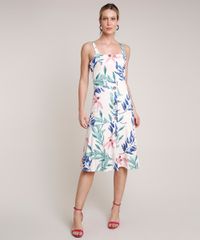 Vestido-Feminino-Midi-Estampado-de-Folhagem-com-Botoes-Alca-Media-Rose-9693994-Rose_3