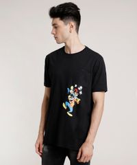 Camiseta-Masculina-Turma-do-Mickey-com-Bolso-Manga-Curta-Gola-Careca-Preta-9757271-Preto_1