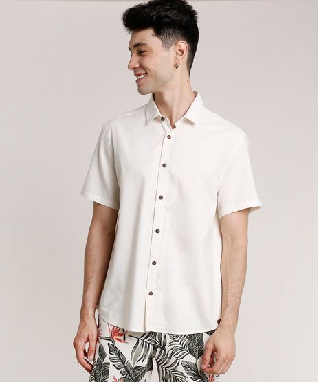 Camisa-Masculina-Tradicional-com-Linho-Manga-Curta-Off-White-9734601-Off_White_1