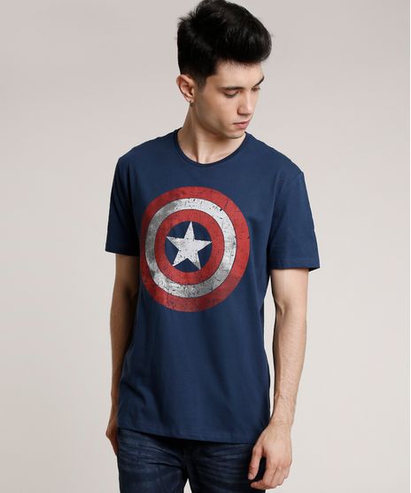 Camiseta-Masculina-Capitao-America-Manga-Curta-Gola-Careca-Azul-Marinho-9727000-Azul_Marinho_1