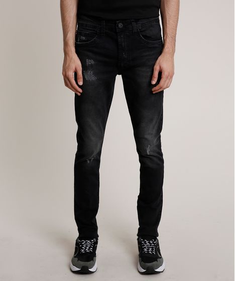 calca jeans masculina preta