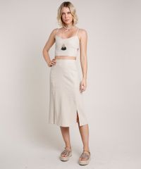 Saia-Feminina-Midi-em-Linho-com-Fenda-e-Bolsos-Kaki-9637726-Kaki_3