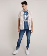 Camiseta-Masculina--Less-Monday-more-summer--Manga-Curta-Gola-Careca-Azul-9276508-Azul_3