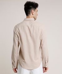 Camisa-Masculina-Tradicional-com-Linho-Manga-Longa-Bege-9660414-Bege_2
