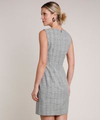 Vestido-Feminino-Curto-Estampado-Xadrez-com-Fenda-Sem-Manga-Cinza-9640738-Cinza_2 Vestido-Feminino-Curto-Estampado-Xadrez-com-Fenda-Sem-Manga-Cinza-9640738-Cinza_2