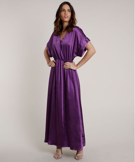 Vestido-Feminino-Mindset-Longo-Acetinado-Transpassado-Manga-Curta-Roxo-9655188-Roxo_1