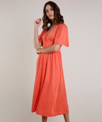Vestido-Feminino-Mindset-Midi-Animal-Print-Onca-com-Botoes-Manga-Curta-Coral-9849837-Coral_1