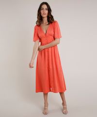 Vestido-Feminino-Mindset-Midi-Animal-Print-Onca-com-Botoes-Manga-Curta-Coral-9849837-Coral_3