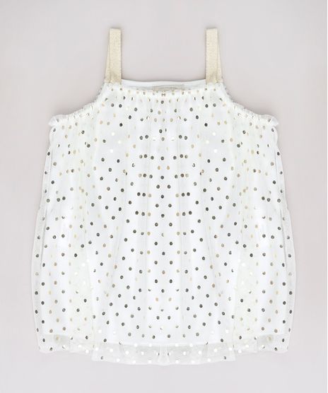 Blusa-Infantil-em-Tule-Estampado-de-Poa-Metalizado-Alcas-Finas-Off-White-9748633-Off_White_1
