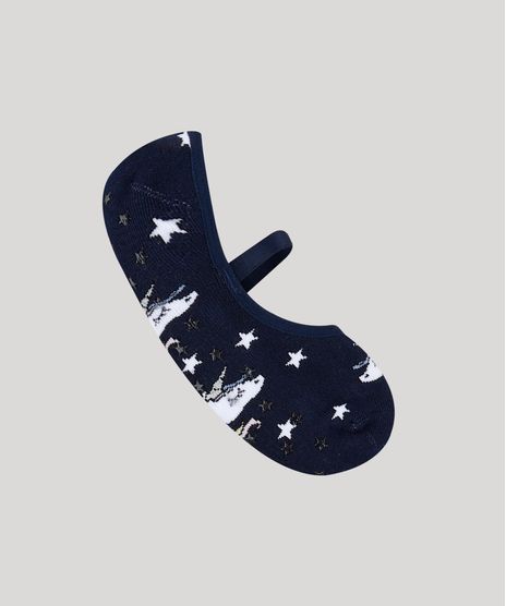 Meia-Feminina-Sapatilha-Estampada-Unicornio-Azul-Marinho-9743086-Azul_Marinho_1